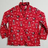 Disney Intimates & Sleepwear | Disney Mickey Women's Christmas Pajama Shirt Xl | Color: Red/White | Size: Xl