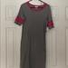 Lularoe Dresses | Lularoe Julia Dress Medium Nwt Grey And Pink | Color: Gray/Pink | Size: M