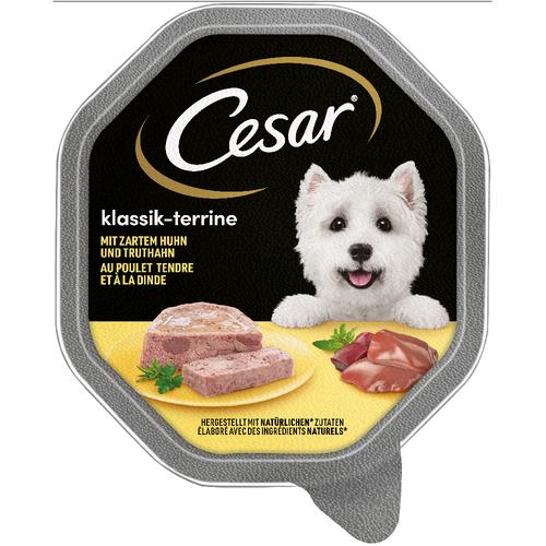 56x150g Klassiker mit zartem Huhn & Truthahn Cesar Hundefutter nass