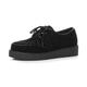 AJVANI lace up Platform Shoes Teddy boy lace up Brothel Creepers Size 7 41 Black Suede