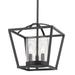 Golden Lighting Mercer 11 Inch 3 Light Mini Chandelier - 4309-M3 BLK-BLK-SD