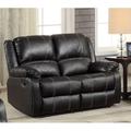 Red Barrel Studio® Christchurch 3 Piece Motion Sofa Set Faux Leather in Black | 40 H x 81 W x 39 D in | Wayfair Living Room Sets