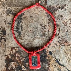 Anthropologie Jewelry | Anthropologie Red Coral Shell Necklace | Color: Blue/Red | Size: 19”