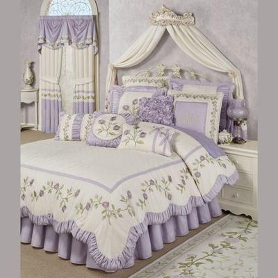 Lavender Rose Comforter Set, King, Lavender