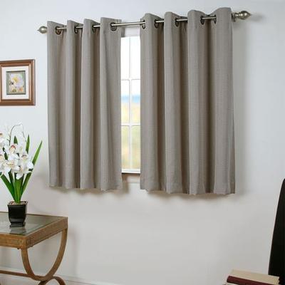 Grand Pointe Short Grommet Curtain Panel, 54 x 45, Dark Gray