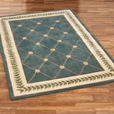 Floral Trellis Area Rug, 2'6" x 4'2", Wedgewood