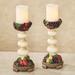 Tuscan Fruit Candleholder Pair Multi Jewel, Pair, Multi Jewel