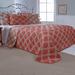 Belmont Reversible Bedspread, Queen, Coral