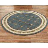 Floral Trellis Round Rug 7'6" Round, 7'6" Round, Wedgewood