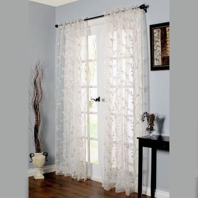 Venice Sheer Curtain Panel Eggshell, 54 x 95, Eggs...