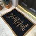 Gracie Oaks Twerton Personalized Non-Slip Outdoor Door Mat Synthetics in White/Black/Brown | 72" x 36" | Wayfair 4CD7B50C6B324D25B138C4605B92C9EA