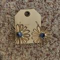 Anthropologie Jewelry | Anthropologie Flower Earrings | Color: Gold | Size: Os