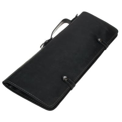 Zultan Leather Stick Bag Black