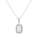 "Sterling Silver Gemstone & Diamond Accent Pendant Necklace, Women's, Size: 18"", White"