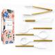 STYLED SETTINGS White Silicone and Gold Kitchen Utensils Set for Modern Cooking and Serving, Stainless Steel Gold Cooking Utensils and Gold Serving Utensils- Luxe White and Gold Kitchen Accessories