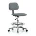 Perch Chairs & Stools Drafting Chair Aluminum/Upholstered in Gray/Blue | 30.5 H x 24 W x 24 D in | Wayfair LBBAC2-BCIF-FR