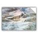 Highland Dunes Beach Bird 2 Removable Wall Decal Vinyl in Gray | 8 H x 12 W in | Wayfair 6orl369a0812p