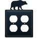 Village Wrought Iron Bear 4-Gang Duplex Outlet Wall Plate | 8 H x 4.63 W x 0.02 D in | Wayfair EOO-14