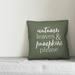 The Holiday Aisle® Reza Autumn Leaves & Pumpkins Please Throw Pillow Cover Polyester/Polyfill blend in Green | 16 H x 16 W x 1.5 D in | Wayfair