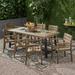 Beachcrest Home™ Mahoney Rectangular 8 - Person 79" Long Outdoor Dining Set Wood in Gray | Wayfair ADE95628F4FB471BA1D28B08041159E2