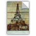 Williston Forge Paris La Tour Eiffel Removable Wall Decal Metal in Brown | 32 H x 48 W in | Wayfair 6orl296a3248p