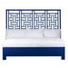 David Francis Furniture Ohana Low Profile Standard Bed Wood/Wicker/Rattan in Blue | 66 H x 80 W x 85 D in | Wayfair B5065BED-K-S137