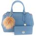 Michael Kors Bags | 3pcs Michael Kors Hayes Satchel Wallet Key Charms | Color: Blue/Gold | Size: Large