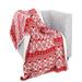 Battilo Home Battilo Snowflakes Throw, Wool in Gray/Pink/Red | 50 W in | Wayfair BTL18154-Red