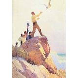 Buyenlarge 'The Courier of the Air' by N.C. Wyeth Painting Print in Indigo | 30 H x 20 W x 1.5 D in | Wayfair 0-587-05611-8C2030