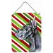 Caroline's Treasures Black Great Dane Candy Cane Holiday Christmas Painting Print Metal | 16 H x 12 W x 0.05 D in | Wayfair LH9592DS1216
