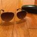 Coach Accessories | Coach Aviator Sunglasses Light Gold Hc7060 | Color: Brown/Gold | Size: Os