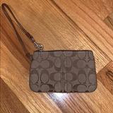 Coach Accessories | Authentic Small Coach Wristlet/Card Holder. Used | Color: Brown/Cream | Size: Os