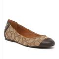 Coach Shoes | Euc Coach Chelsea Slip On Flats | Color: Brown/Cream | Size: 6