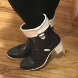 Burberry Shoes | Burberry Black Rain Boots Size (Us) 7 | Color: Black/White | Size: Us 7 Euro 38