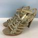 Anthropologie Shoes | Lovely People Eternity Beige Anthro Sandals Heel 8 | Color: Black/Cream | Size: 8