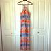 Athleta Dresses | Athleta Colorful Summer Dress - Medium | Color: Blue/Red | Size: M