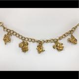 Disney Jewelry | Gold Vintage Fab Five Disney Charm Bracelet | Color: Gold | Size: Os