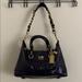 Coach Bags | Coach Leather Satchel With Gold Chain Strap | Color: Purple | Size: Os
