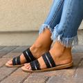 Anthropologie Shoes | Italian Made Straw Finge Boho Slide Sandals | Color: Black | Size: Various