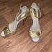 Coach Shoes | Authentic Coach Gold Metallic High Heel Stiletto | Color: Gold | Size: 9.5