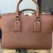 Burberry Bags | Burberry Clifton Grain Leather Brown Two Toned Satchel | Color: Brown/Cream | Size: 13x10x5