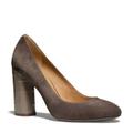 Coach Shoes | Coach Ophelia 7 B Suede Croc Embossed Heels | Color: Gray | Size: 7