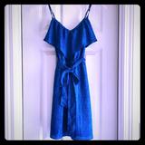 American Eagle Outfitters Dresses | Flirty Aeo Ruffle Front Mini Dress !! - Sale | Color: Blue/Green | Size: Xs
