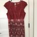 Anthropologie Dresses | Anthropologie Lace Dress | Color: Red | Size: 4p