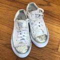 Converse Shoes | Girls Size 11 Converse Sneakers | Color: Silver/White | Size: 11g