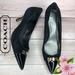 Coach Shoes | Coach Women's Zan Mat Calf Pump Size 8 | Color: Black/Gold | Size: 8