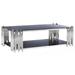 Mercer41 Fortney 4 Legs Coffee Table w/ Storage Metal in Gray | 18 H x 56 W x 32 D in | Wayfair BD4E70B3287E41C9AD9FB6EA049CB07B