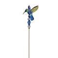 Zaer Ltd International Hummingbird Garden Stake Resin/Plastic/Metal in Green/Indigo/Pink | 22 H x 4 W x 4 D in | Wayfair ZR203116-SET