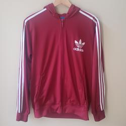 Adidas Jackets & Coats | Adidas Jacket With Hood | Color: Red | Size: L