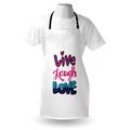 East Urban Home Live Laugh Love Apron in Gray | 26 W in | Wayfair C29E61C0F08644F4A87E94185E34B08F